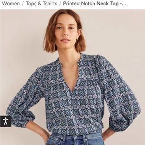 Last call - Boden printed top size 8 US
